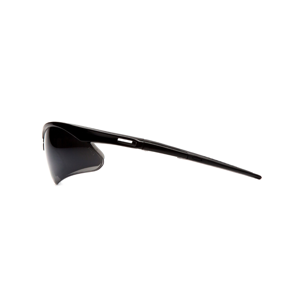 Pyramex SB6376SP Smoke Green Mirror Lens Safety Glasses with Black Frame – Wraparound Protective Eyewear for Glare Reduction & Eye Safety