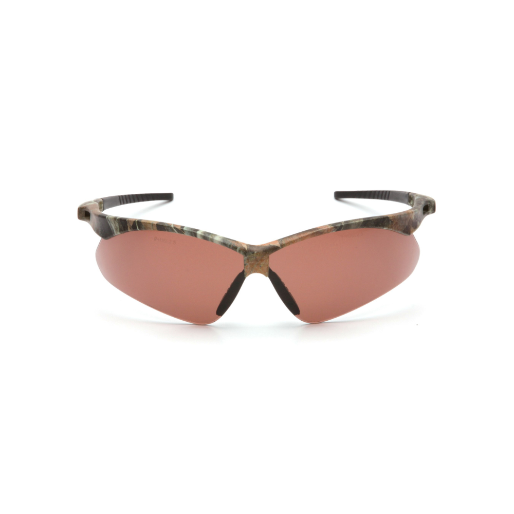 Pyramex SCM6318STP Camo Frame Sandstone Bronze Lens Safety Glasses – Wraparound PMXtreme Protective Eyewear for Glare Reduction & UV Protection