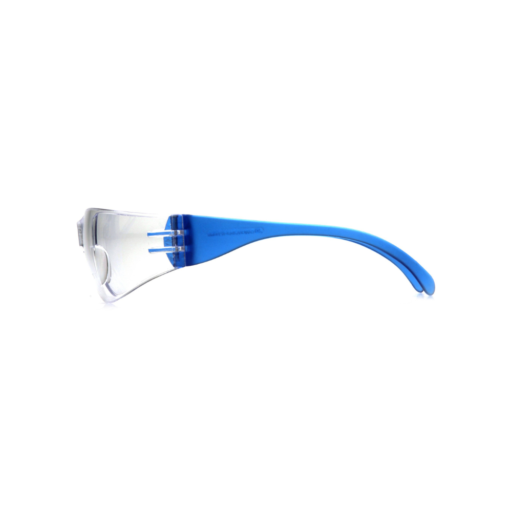 Pyramex SN4110S Intruder Safety Glasses – Clear Hard-Coated Lens, Blue Temples, ANSI Z87.1 Rated