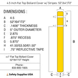 4.5 inch Bollard Cover - Flat Top