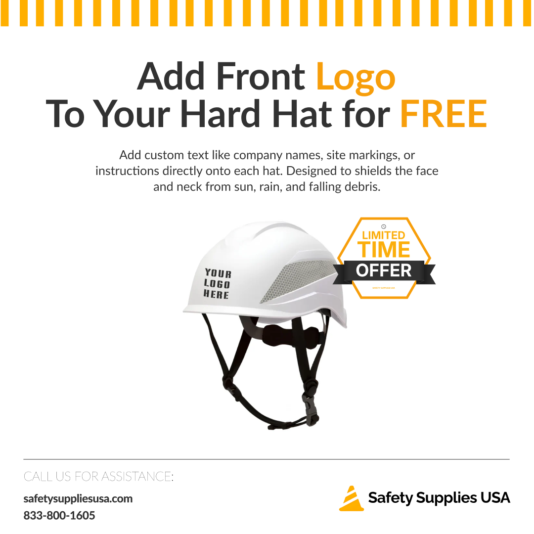 Custom Pyramex Ridgeline XR7 Hard Hat - ANSI Type 1 - Class E