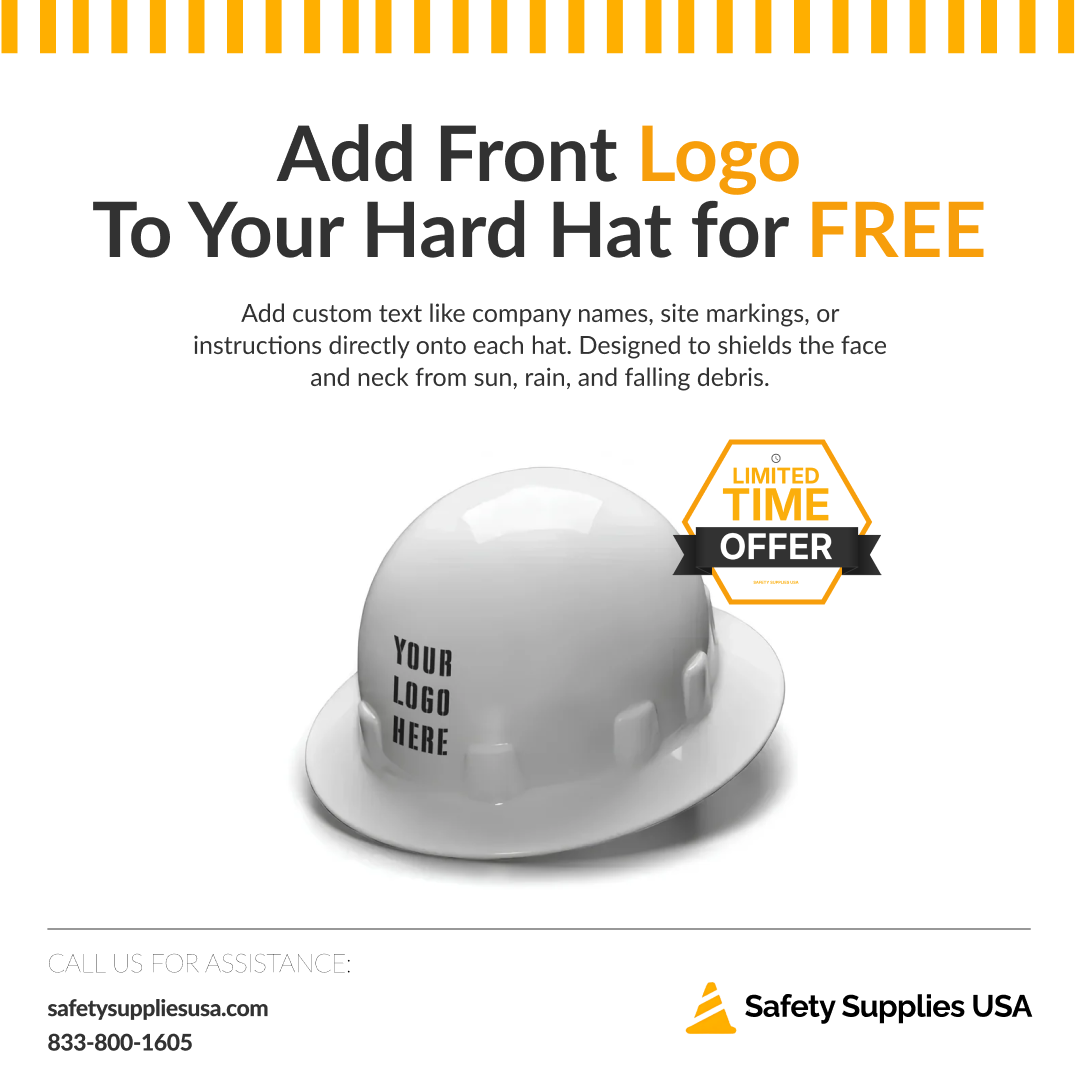 Custom Pyramex Sleek Shell Full Brim Hard Hat - SL Series - ANSI Type 1 - Class E