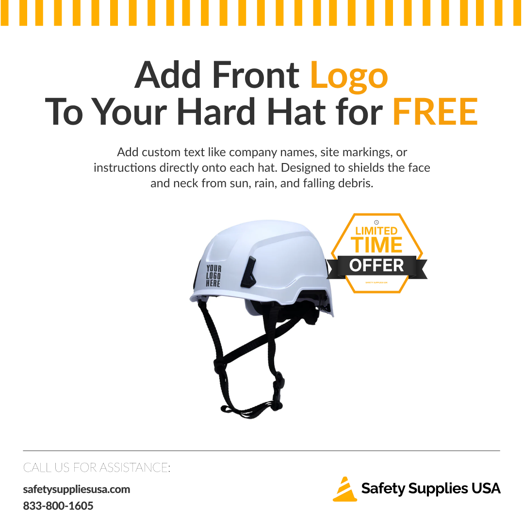Custom Pyramex EPS-Lined ABS Shell Hard Hat - ANSI Type II - Class E