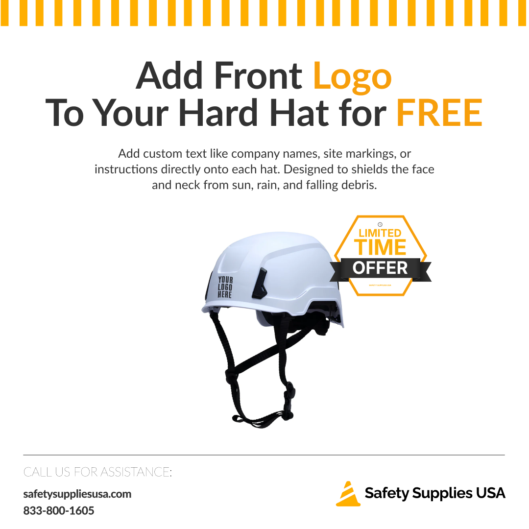 Custom Pyramex Lightweight ABS Shell with EPS Foam Hard Hat - ANSI Type II - Class E