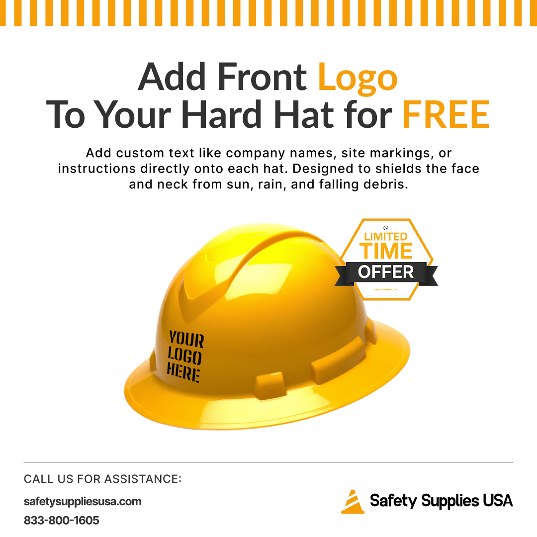 Custom Pyramex Ridgeline Full Brim Hard Hat - ANSI Type I - Class C, G, E