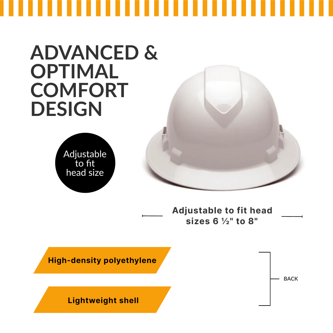Custom Pyramex Ridgeline Full Brim Vented Hard Hat - ANSI Type 1 - Class C