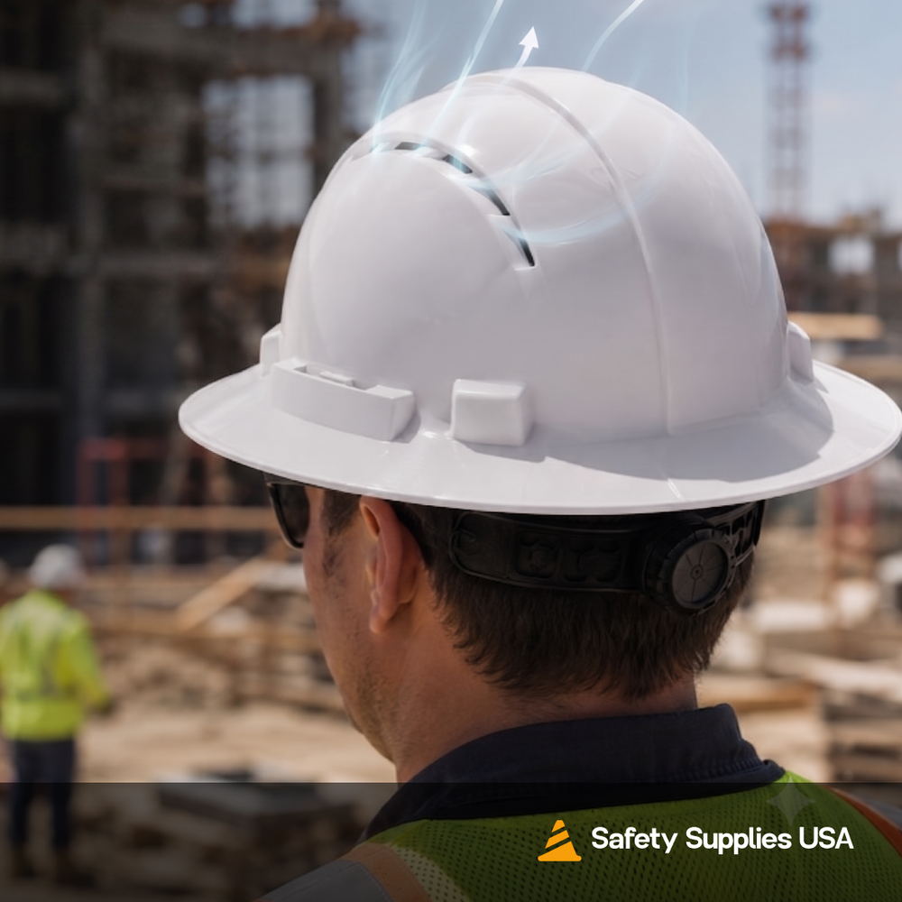 Custom Pyramex Ridgeline Full Brim Vented Hard Hat - ANSI Type 1 - Class C