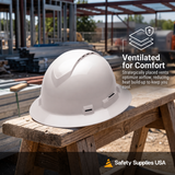 Custom Pyramex Ridgeline Full Brim Vented Hard Hat - ANSI Type 1 - Class C