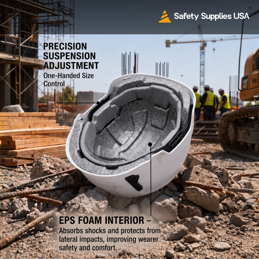 Custom Pyramex EPS-Lined ABS Shell Hard Hat - ANSI Type II - Class E