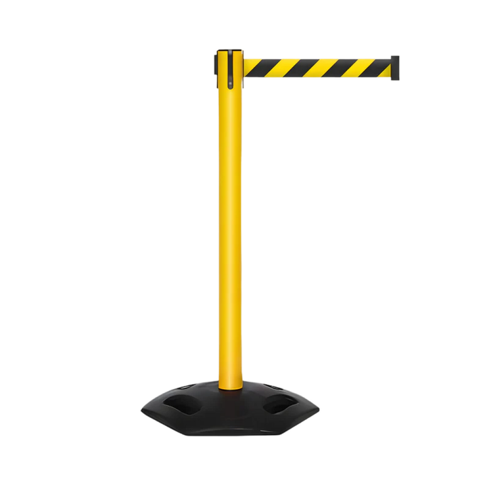 Safety Retractable Belt Barrier Stanchion | 7.5 Ft to 13 Ft
