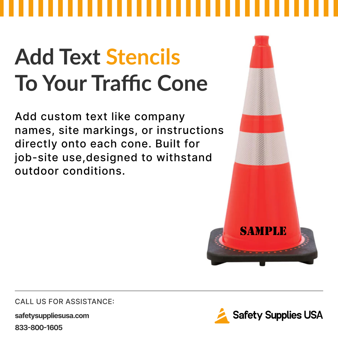 [10-Pack] 28" Orange Traffic Cones, 7lb Black Base, w/6" & 4" Retroreflective Collars, MUTCD Compliant - FREE SHIPPING