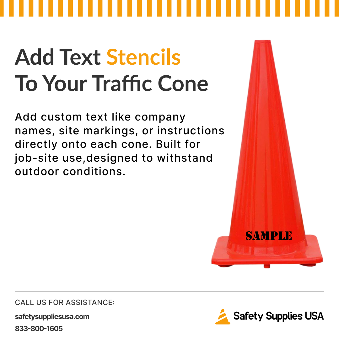 28" All Orange Traffic Cone, 7lb Base