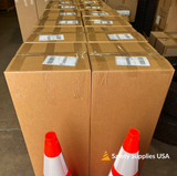 [10-Pack] 28" Orange Traffic Cones, 7lb Black Base, w/6" & 4" Retroreflective Collars, MUTCD Compliant - FREE SHIPPING