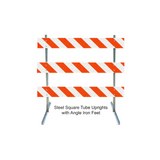 Steel Square Tube Type III Barricade with Angle Iron Feet