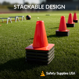 6" Orange Wide Body Mini Traffic Cone