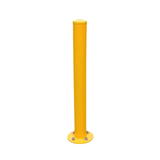 Yellow Steel Bollard with Round Base