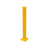 Yellow Steel Bollard with Square Base