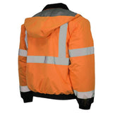 ANSI Class 3 Quilted Bomber Safety Jacket with Waterproof PU-Coated Shell, Black Bottom & Reflective Tape