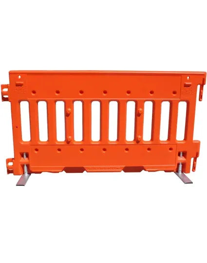 Plastic Pedestrian Barrier – Interlocking Crowd Control Wall, 6.5 Ft Length, High-Visibility