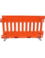 Plastic Pedestrian Barrier – Interlocking Crowd Control Wall, 6.5 Ft Length, High-Visibility