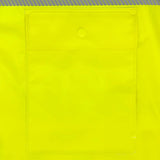 ANSI Class 3 Hi-Vis Self-Extinguishing Rain Trench Coat with Waterproof PVC Coating & Segmented Reflective Tape