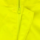 ANSI Class 3 Hi-Vis Self-Extinguishing Rain Trench Coat with Waterproof PVC Coating & Segmented Reflective Tape