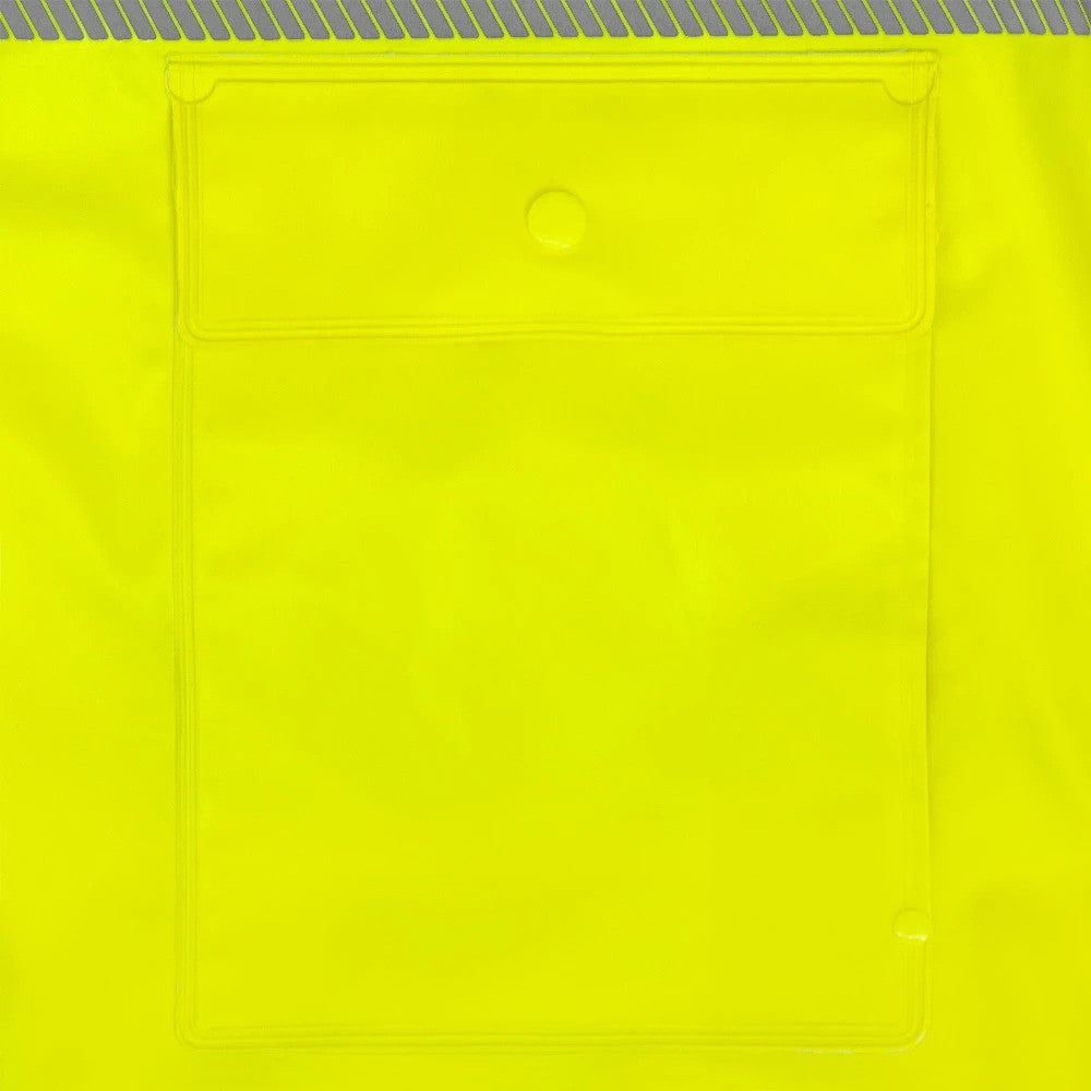 ANSI Class 3 Hi-Vis Self-Extinguishing Rain Jacket with Waterproof PVC Coating & Reflective Tape