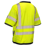 ANSI Class 3 Heavy Duty Surveyor Safety Vest with Zipper Closure & Reflective Stripes – Hi Vis Mesh Work Vest with Pockets for Construction, Traffic Control & Utility Crews