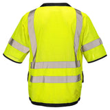 ANSI Class 3 Heavy Duty Surveyor Safety Vest with Zipper Closure & Reflective Stripes – Hi Vis Mesh Work Vest with Pockets for Construction, Traffic Control & Utility Crews