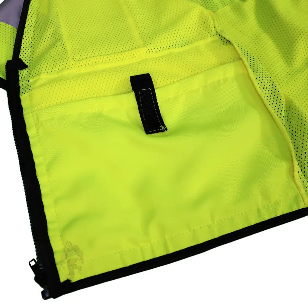 ANSI Class 3 Heavy Duty Surveyor Safety Vest with Zipper Closure & Reflective Stripes – Hi Vis Mesh Work Vest with Pockets for Construction, Traffic Control & Utility Crews
