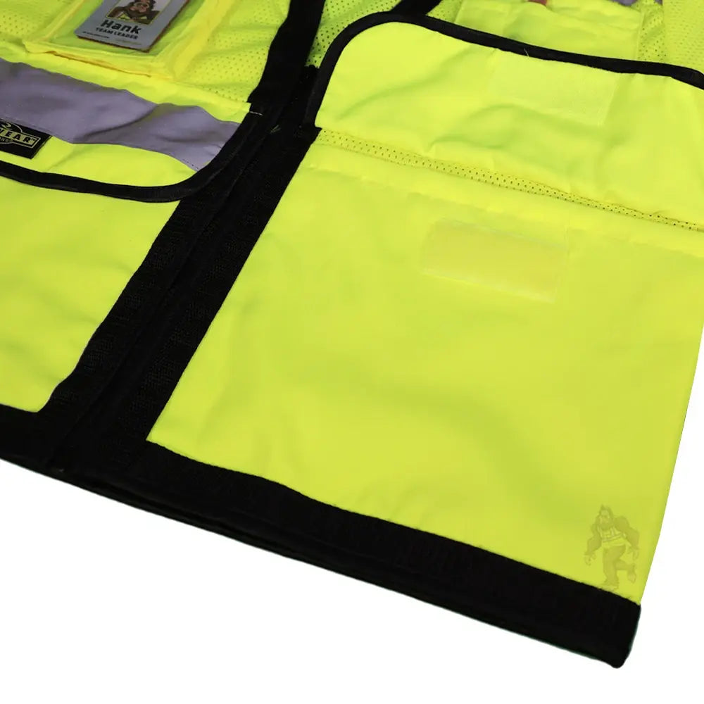 ANSI Class 3 Heavy Duty Surveyor Safety Vest with Zipper Closure & Reflective Stripes – Hi Vis Mesh Work Vest with Pockets for Construction, Traffic Control & Utility Crews