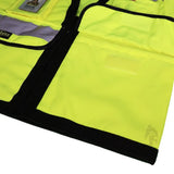 ANSI Class 3 Heavy Duty Surveyor Safety Vest with Zipper Closure & Reflective Stripes – Hi Vis Mesh Work Vest with Pockets for Construction, Traffic Control & Utility Crews