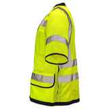 ANSI Class 3 Heavy Duty Surveyor Safety Vest with Zipper Closure & Reflective Stripes – Hi Vis Mesh Work Vest with Pockets for Construction, Traffic Control & Utility Crews