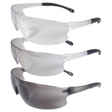ANSI Z87.1 Wraparound Safety Glasses with Anti-Fog Polycarbonate Lens & Rubber Temple Grips