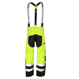 ANSI Class E Heavy Duty Waterproof Ripstop Rain Bib Pants with Reflective Tape & Adjustable Suspenders