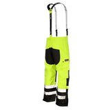 ANSI Class E Heavy Duty Waterproof Ripstop Rain Bib Pants with Reflective Tape & Adjustable Suspenders