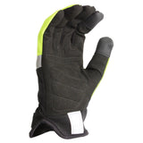 Hi-Vis Cut Resistant Utility Work Gloves with Reflective Backing, Touchscreen Fingertips & Reinforced Palm