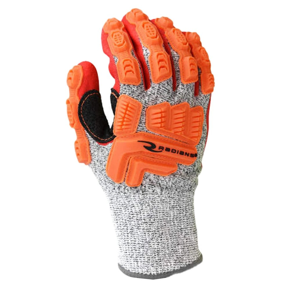 ANSI A5 Cut Resistant Nitrile Dipped Work Gloves with Dorsal Impact Protection, Reflective Backing & Sandy Grip Coating