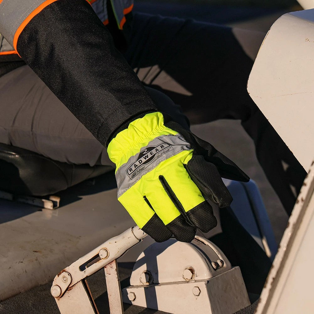 Hi-Vis Cold Weather Performance Work Gloves with Insulated Lining, Waterproof Protection & Reflective Backing