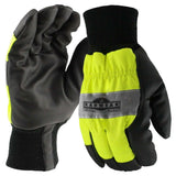 Hi-Vis Cold Weather Performance Work Gloves with Insulated Lining, Waterproof Protection & Reflective Backing