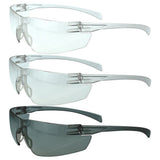 ANSI Z87.1 Wraparound Safety Glasses with Anti-Fog Polycarbonate Lens & Rubber Nosepiece