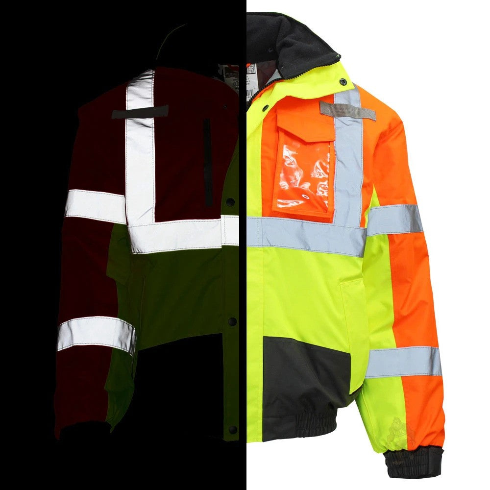 ANSI Class 3 Multi-Color Safety Jacket with Waterproof Weatherproof Shell & Reflective Tape