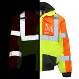 ANSI Class 3 Multi-Color Safety Jacket with Waterproof Weatherproof Shell & Reflective Tape