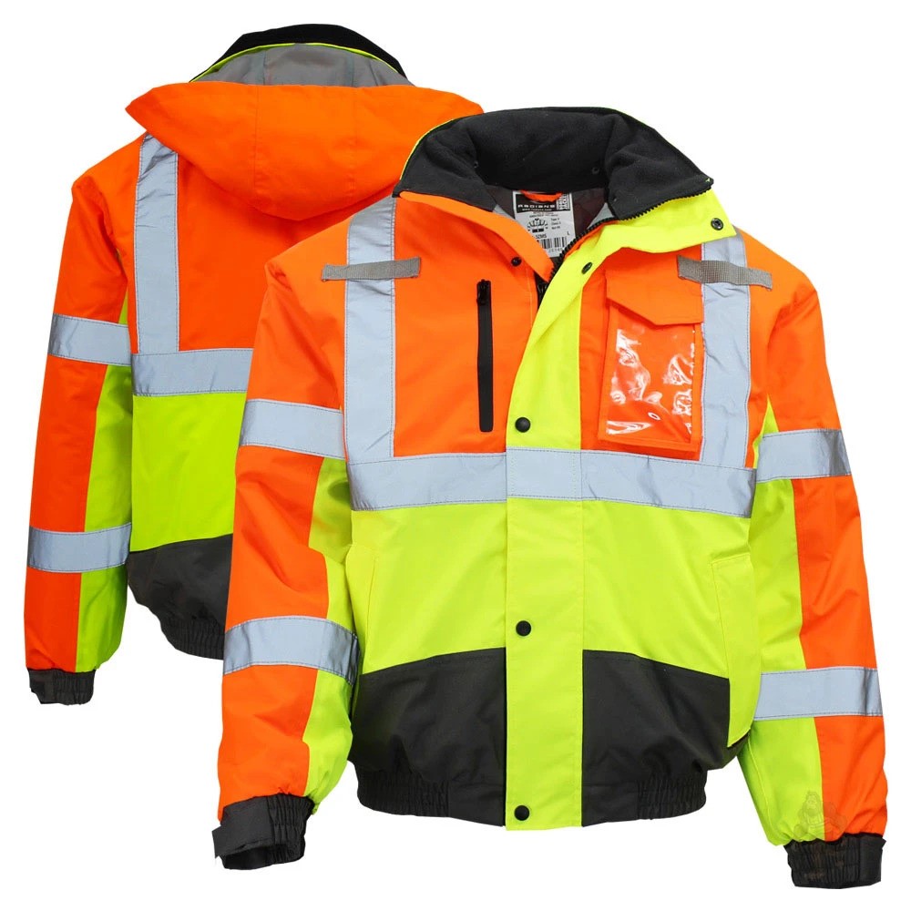 ANSI Class 3 Multi-Color Safety Jacket with Waterproof Weatherproof Shell & Reflective Tape