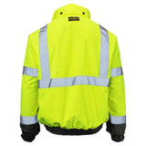 ANSI Class 3 Deluxe 3-in-1 Bomber Safety Jacket with Removable Fleece Liner, Waterproof Shell & Reflective Tape