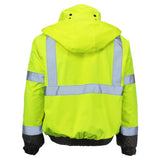 ANSI Class 3 Deluxe 3-in-1 Bomber Safety Jacket with Removable Fleece Liner, Waterproof Shell & Reflective Tape