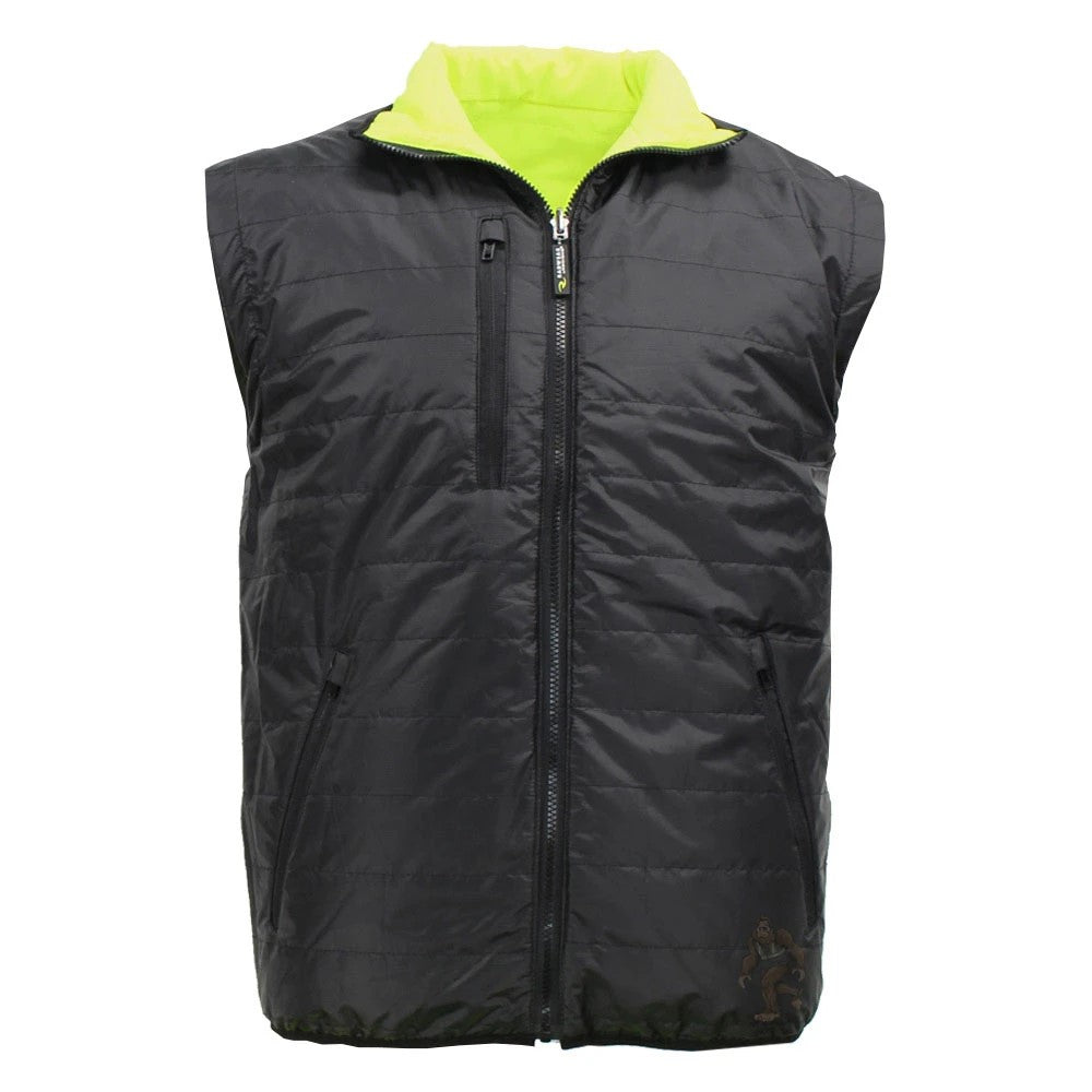 ANSI Class 3 Hi-Vis 4-in-1 Safety Puffer Jacket with Removable Sleeves, Waterproof Shell & Reflective Tape