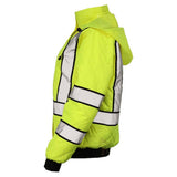 Women’s ANSI Class 3 Hi-Vis Bomber Safety Jacket with Waterproof Weatherproof Shell & Reflective Tape