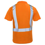 ANSI Class 2 Hi-Vis Black Bottom Short Sleeve Safety Polo Shirt with Moisture Wicking Mesh & Reflective Tape