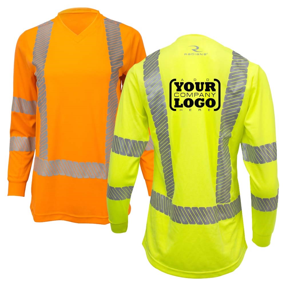 Women’s ANSI Class 3 Hi-Vis Long Sleeve Safety Shirt with Moisture Wicking Mesh & Reflective Tape